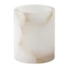Alabaster ljuslykta, Vit-beige, XS 7,5 cm