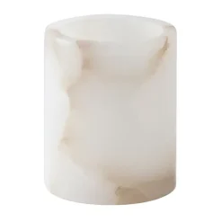 Alabaster ljuslykta, Vit-beige, XS 7,5 cm