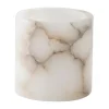Alabaster ljuslykta, Vit-beige, S 10 cm