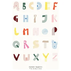 Alphabet Spaghetti ENG Multi-colour poster, 70x100 cm