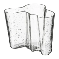 Alvar Aalto vas jubileumsutgåva 160 mm, Bubbelglas klar
