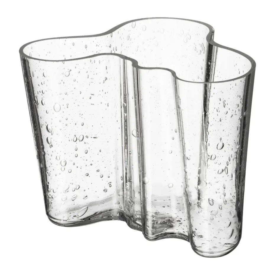 Alvar Aalto vas jubileumsutgåva 160 mm, Bubbelglas klar