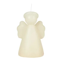 Angel sculpture ljus 14 cm, Off white