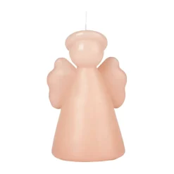 Angel sculpture ljus 14 cm, Dusty peach rose