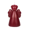 Angel sculpture ljus 14 cm, Burgundy