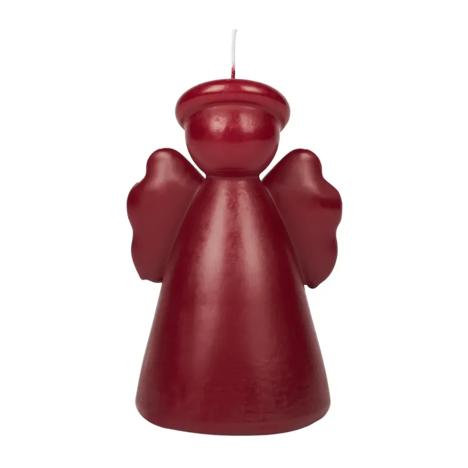 Angel sculpture ljus 14 cm, Burgundy