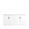 Aoko sideboard 77x160 cm, vit lack