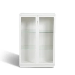 Aoko vitrinskåp 120 cm, Vitlack