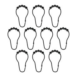 Aqua krokar till duschdraperi 10-pack, Svart