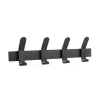 A-Rack kroklist, black, 4 krokar