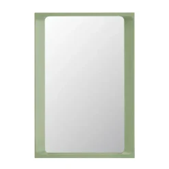 Arced spegel 80x55 cm, Light green