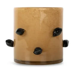 Arlo ljuslykta M Ø15 cm, Beige-svart