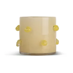Arlo ljuslykta M Ø15 cm, Beige-gul
