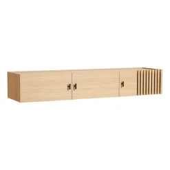 Array sideboard väggmonterad 150 cm, Vitpigmenterad ek