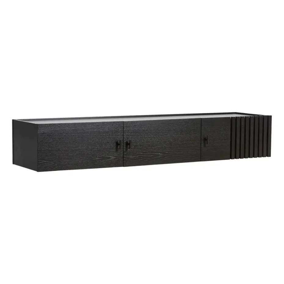 Array sideboard väggmonterad 150 cm, Svartmålad ek