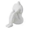 Art piece sittande kvinna 14 cm, Off-white