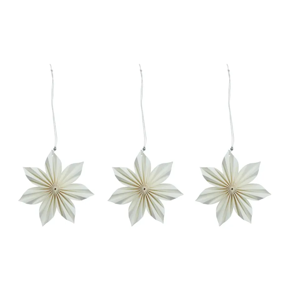 Aurora juldekoration 3-pack, White-brown