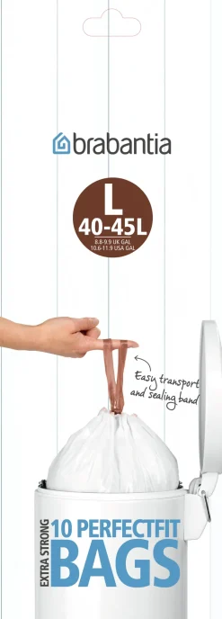 Avfallspåsar L 10 påsar/rulle, 45 l