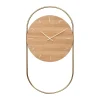 A-Wall väggklocka 41x76 cm, Oak-brass