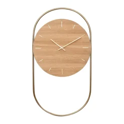 A-Wall väggklocka 41x76 cm, Oak-brass