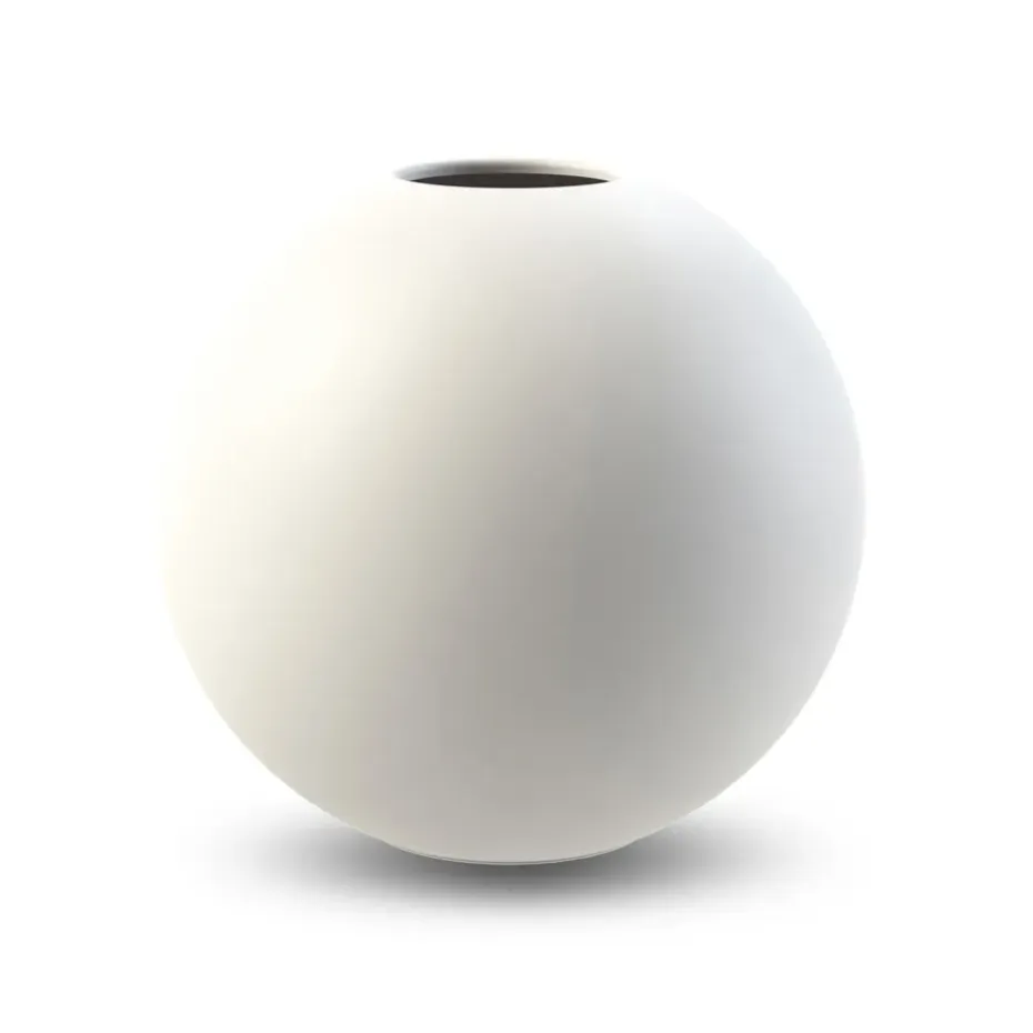 Ball vas white, 20 cm