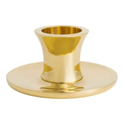 Basso låg ljusstake, Solid mässing