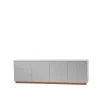 Beam sideboard, ljusgrå, sockel i oljad ek