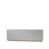 Beam sideboard, ljusgrå, sockel i vitoljad ek