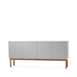Beam sideboard, ljusgrå, stativ i oljad ek