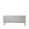 Beam sideboard, ljusgrå, stativ i vitoljad ek