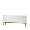 Beam sideboard, vit lack, stativ i oljad ek