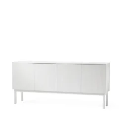 Beam sideboard, vit lack, vitt stativ