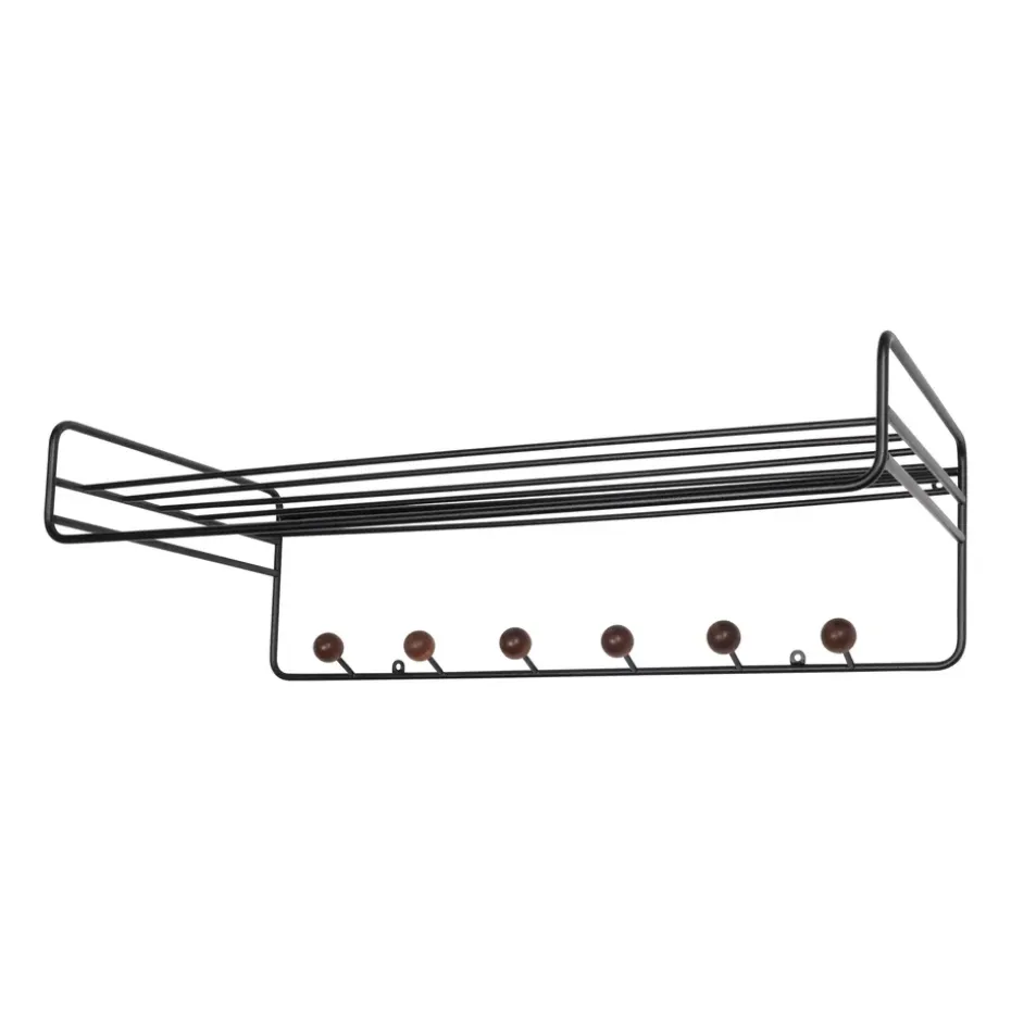 Bill Hat rack hatthylla, Svart-mörkbrun