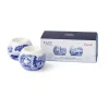 Blue Italian värmeljushållare 2-pack, Blå-vit