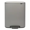 Bo pedalhink 2x30 L, Mineral concrete grey