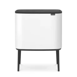 Bo touch bin 11+23 liter, vit