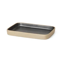 Bon dekorationsbricka liten, Beige-svart