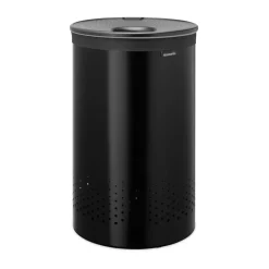 Brabantia tvättkorg plastlock 60 L, Mattsvart