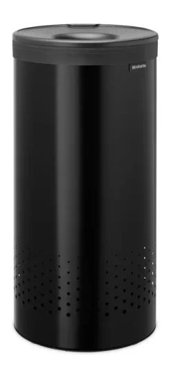 Brabantia tvättkorg plastlock 35 L, Mattsvartt