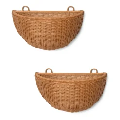 Braided väggkorgar 2-pack, Natural