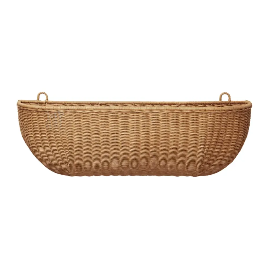 Braided wall pocket väggkorg 25x75 cm, Natural