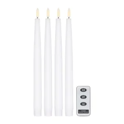 Bright LED-ljus 28,5 cm 4-pack med fjärrkontroll, Vit