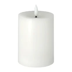 Bright Melt blockljus LED 12,5 cm, Vit