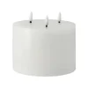 Bright Melt blockljus LED 3 vekar 13 cm, Vit