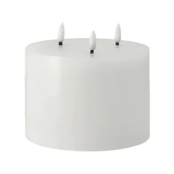 Bright Melt blockljus LED 3 vekar 13 cm, Vit