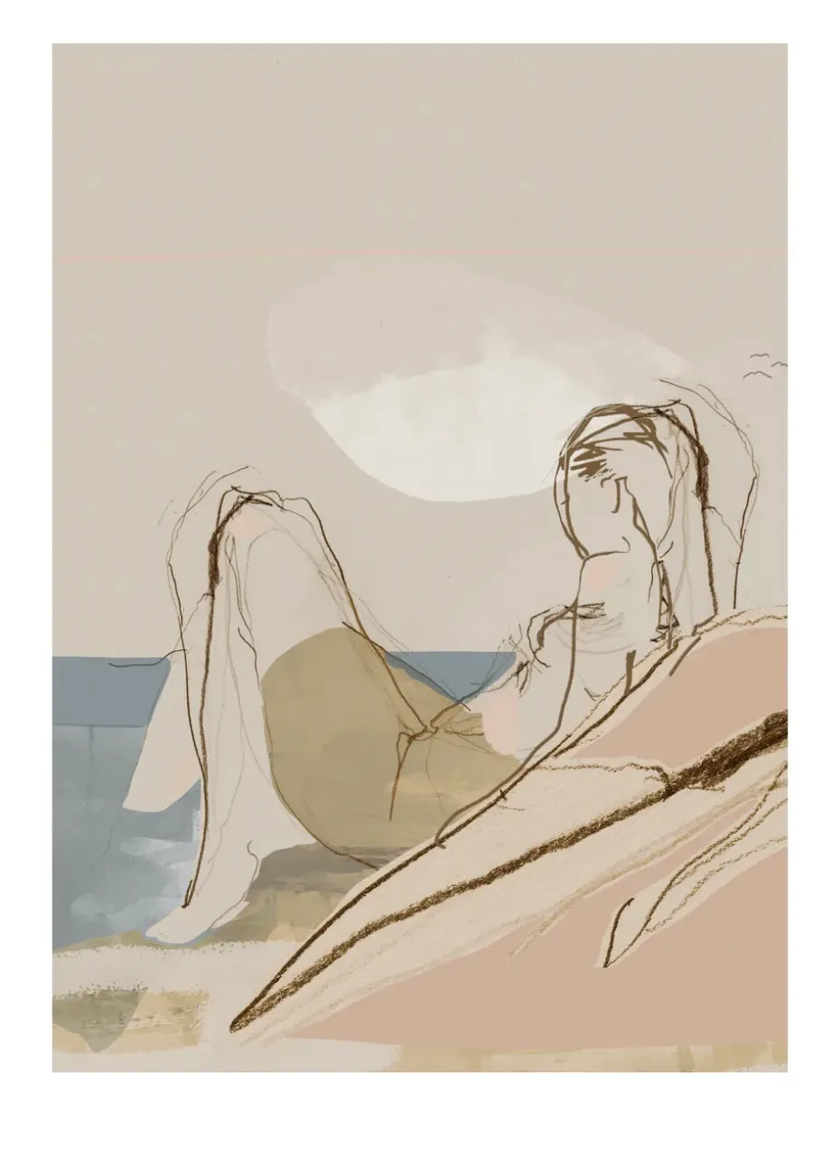 By the ocean poster, 50x70 cm