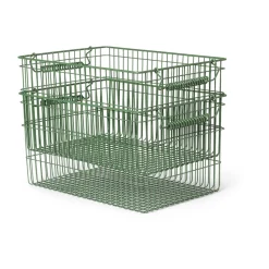 Cala stapelbar korg 2-pack, Verdant green