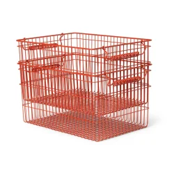 Cala stapelbar korg 2-pack, Poppy red