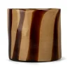 Calore ljuslykta-vas M Ø15 cm, Brown-beige