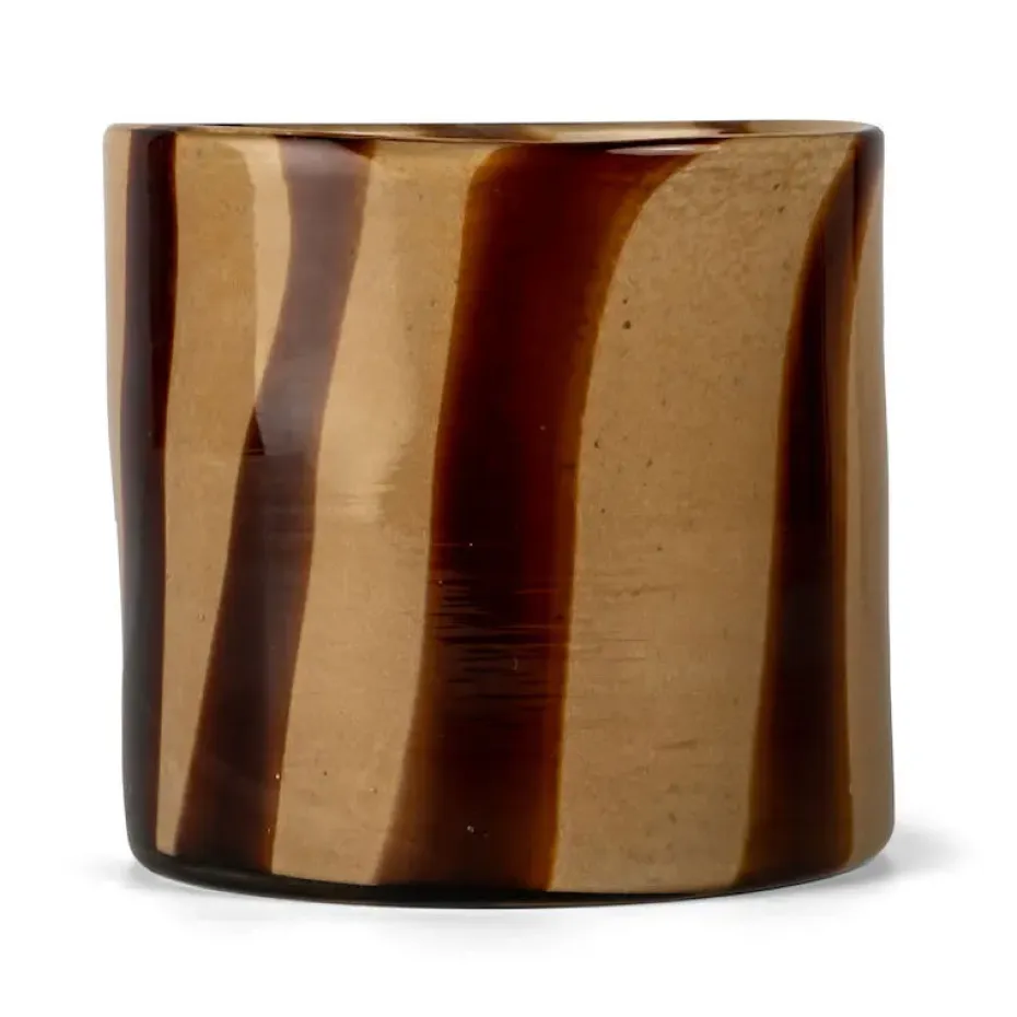 Calore ljuslykta-vas M Ø15 cm, Brown-beige